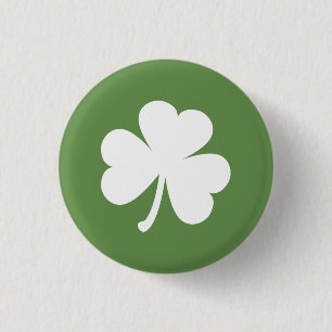 Moss Green w/ Irish Shamrock 3 Cm Round Badge