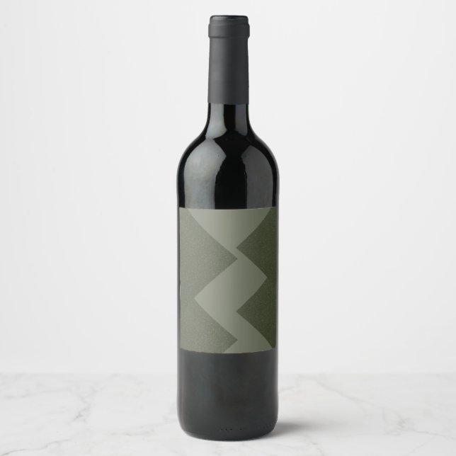 Moss Green Wine Bottle Label (Front)