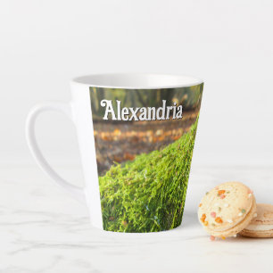 Moss in Golden Sunshine - Small Personalised Latte Mug