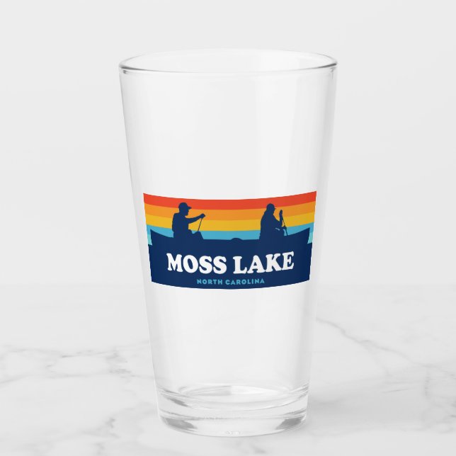 Moss Lake North Carolina Canoe Glass (Front)