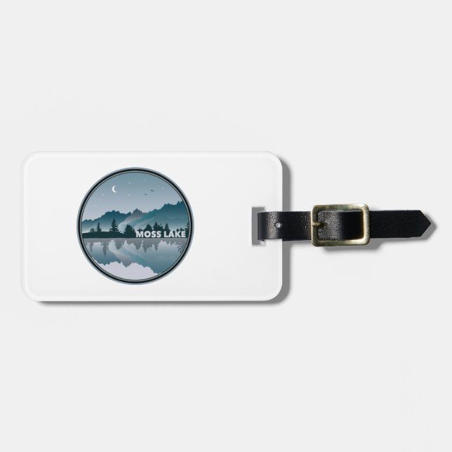 Moss Lake North Carolina Reflection Luggage Tag (Front Horizontal)