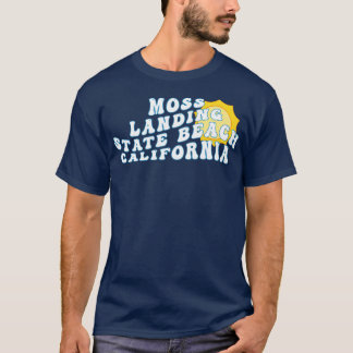 Moss Landing State Beach California Retro Wavy 197 T-Shirt