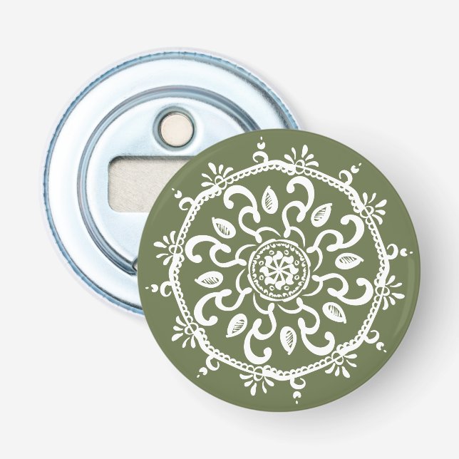 Moss Mandala Bottle Opener (Front)