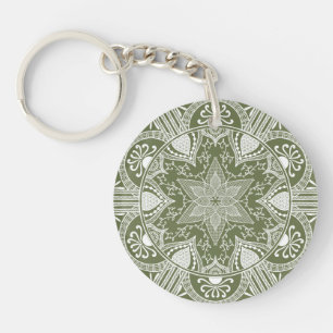 Moss Mandala Key Ring