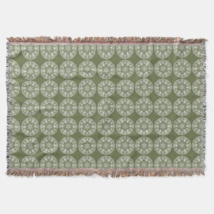 Moss Mandala Throw Blanket