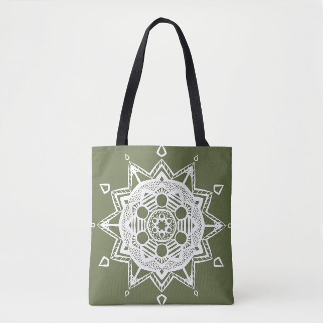 Moss Mandala Tote Bag (Front)