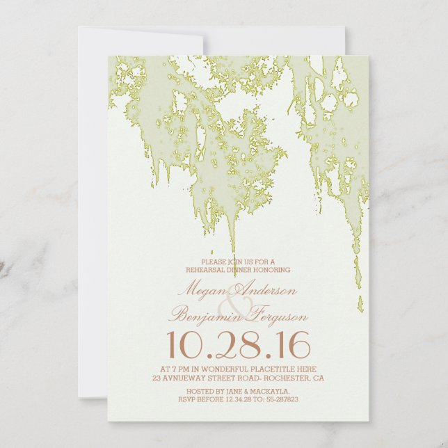 Moss Oaks rehearsal dinner Invitation (Front)