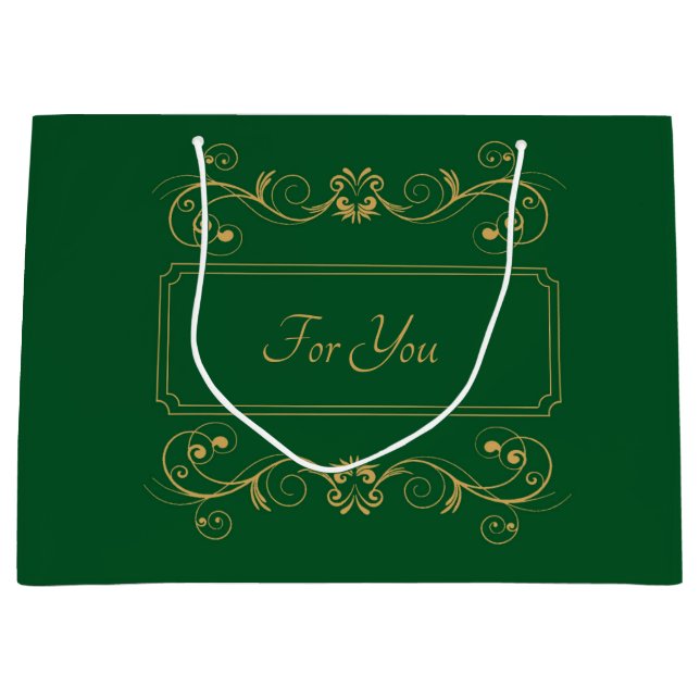 Moss Personalised Large Gift Bag (Front)