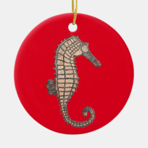 Moss Rock Sea Horse Talking Canyons, New Mexico Ceramic Ornament