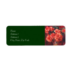 Moss Roses by Renoir Return Address Label