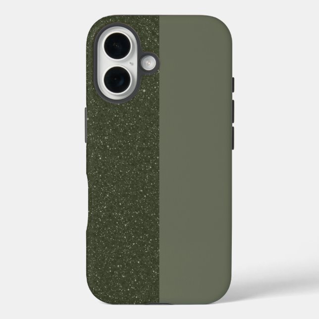 Moss Split iPhone 16 Case – Matte & Speckled (Back)