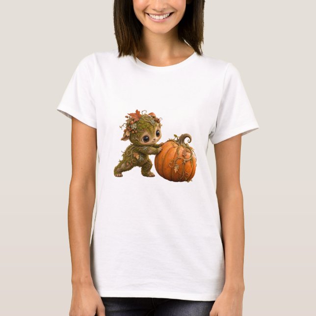 Moss Sprite Pumpkin Autumn Tee (Front)