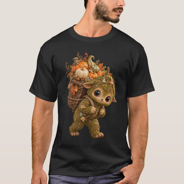 Moss Sprite Pumpkin Autumn Tee (Front)