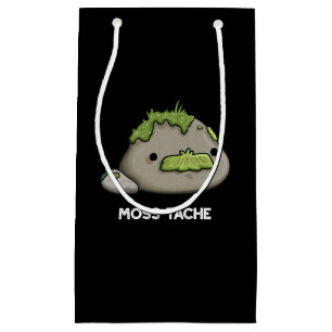 Moss-tache Funny Moustache Pun Dark BG Small Gift Bag