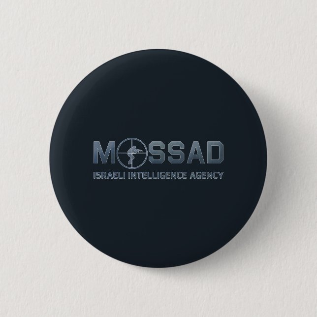 Mossad - Israeli Intelligence Agency - Scope 6 Cm Round Badge (Front)