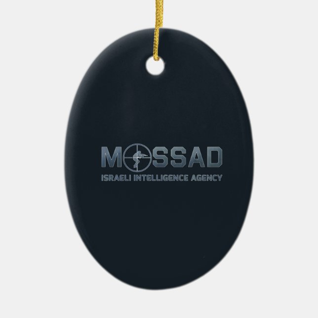Mossad - Israeli Intelligence Agency - Scope Ceramic Tree Decoration (Front)