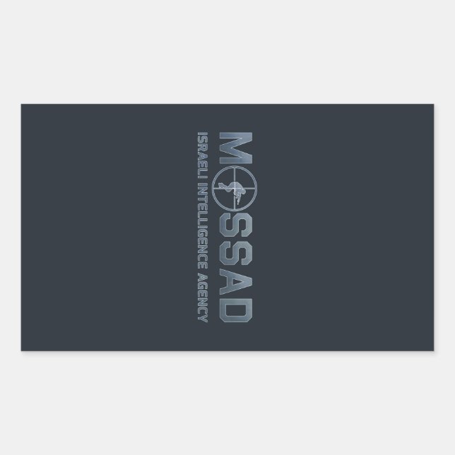 Mossad - Israeli Intelligence Agency - Scope Rectangular Sticker (Front)