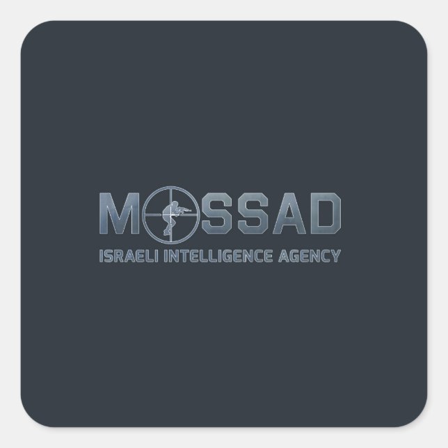 Mossad - Israeli Intelligence Agency - Scope Square Sticker (Front)