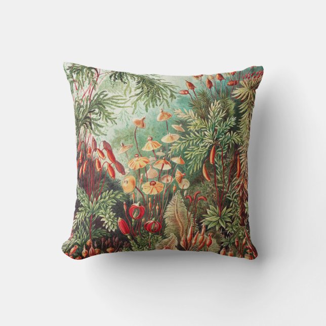 Mosses, Muscinae Laubmoose by Ernst Haeckel Cushion (Front)