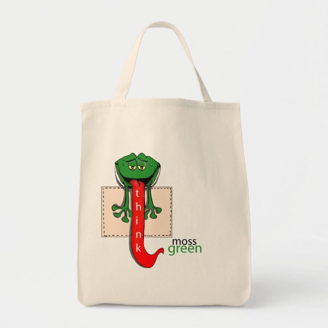 MOSSGREEN FROG GROCERY TOTE (Front)