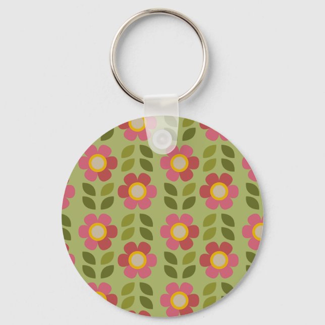 MOSSY BLOOM - Floral Key Ring  (Front)