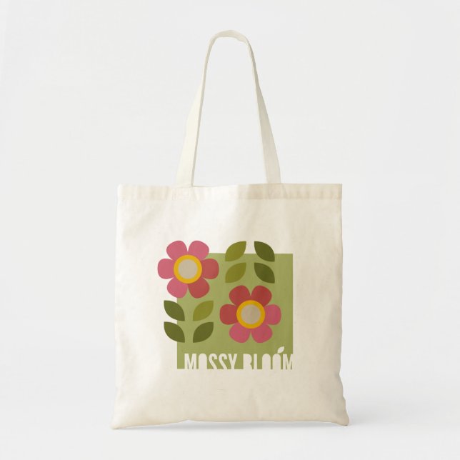 MOSSY BLOOM - Modern Tote Bag (Front)