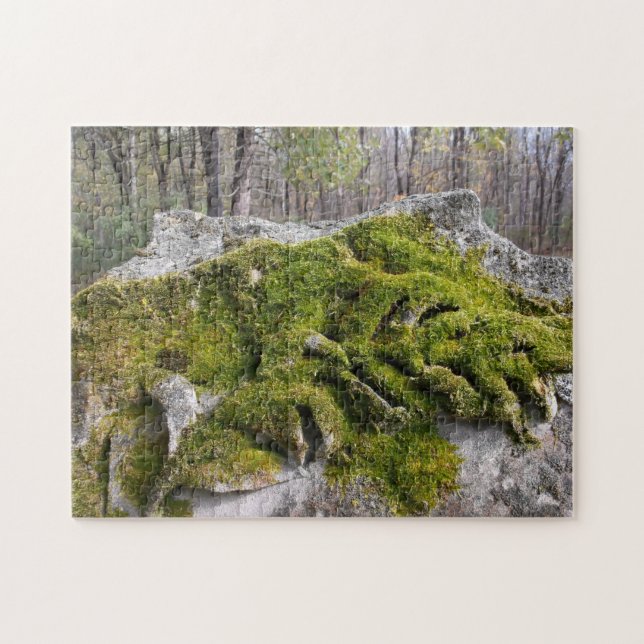 Mossy Broken Headstone Jigsaw Puzzle (Horizontal)