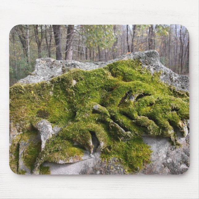 Mossy Broken Headstone Mouse Pad (Front)