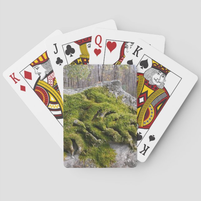 Mossy Broken Headstone Playing Cards (Back)
