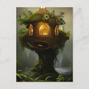 Mossy Fairy House Postcard