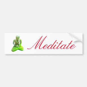Mossy Green Buddha Meditating Bumper Sticker