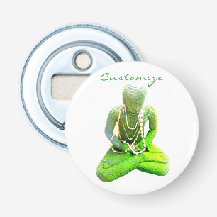 Mossy Green Buddha Meditating Thunder_Cove Bottle Opener