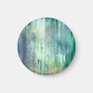 Mossy-Hand Painted Abstract Art Magnet