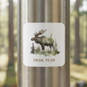 Mossy Moose Wildlife Portrait, custom Square Sticker