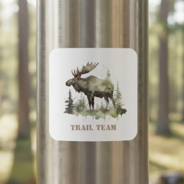 Mossy Moose Wildlife Portrait, custom Square Sticker (Creator Uploaded)