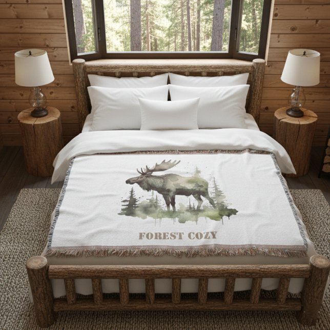 Mossy Moose Wildlife Portrait, custom Throw Blanket (Creator Uploaded)