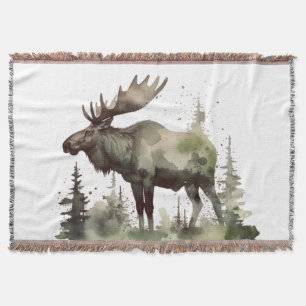 Mossy Moose Wildlife Portrait Throw Blanket