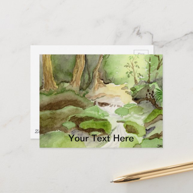 Mossy Mountain Stream Postcard (Front/Back In Situ)