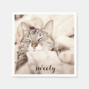 most adorable little cat napkin