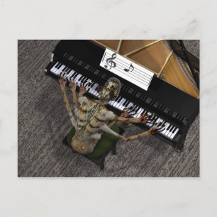 Most amazing pianist postcard