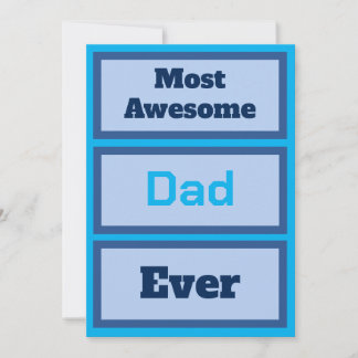 Most Awesome Dad Ever Flat Card