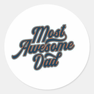Most Awesome Dad Father's Day   Sticker
