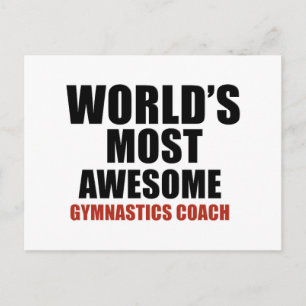 Most awesome GYMNASTICS COACH Postcard
