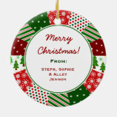 Most Awesome Hair Stylist Christmas gift Ceramic Ornament (Back)