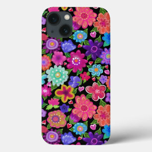 Most Beautiful Boho Flowers Pattern iPhone 13 Case