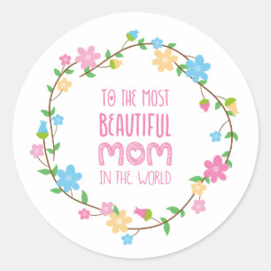 Most Beautiful Mum Mother's Day   Sticker