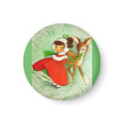 Most Beautiful Vintage Christmas Deer & Girl