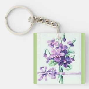 Most Beautiful Vintage Violet Key Ring