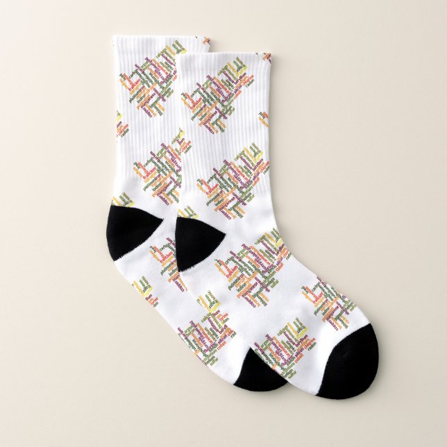 Most Common Elements (Word Cloud Chemistry) Socks (Pair)