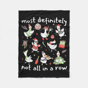 Most Definitely Not All In A Row Christmas Silly G Fleece Blanket